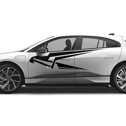 Jaguar F-Type R Side Dual Stripes Graphics Doors decal Logo Lines sticker