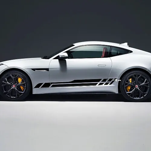 Jaguar F-Type Side Door Stripes Decal – Sleek Car Graphics
