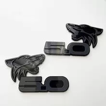 COYOTE Fender Badges Emblem 3D Badge Black vs Grey
