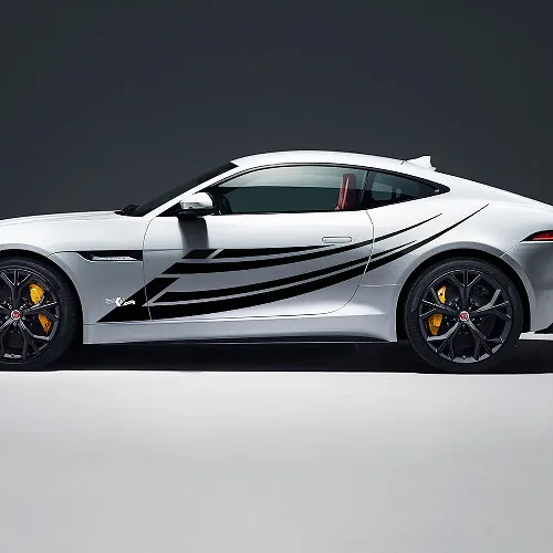 Jaguar F-Type R Side Racing Graphics Vinyl Sticker Set