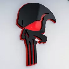 2-Pack Punisher Skull Car Stickers – 3D Metal Gloss Emblem For Fuel Cap, Trunk Or Door | Scratch Cover & Custom Decal