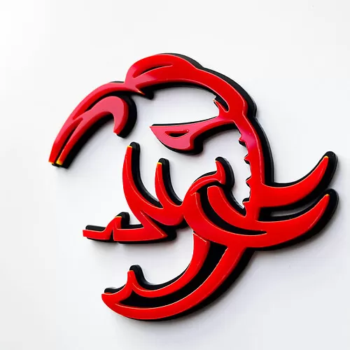 Custom 3D Badge HellBee Black Widow Spider Dodge Fender