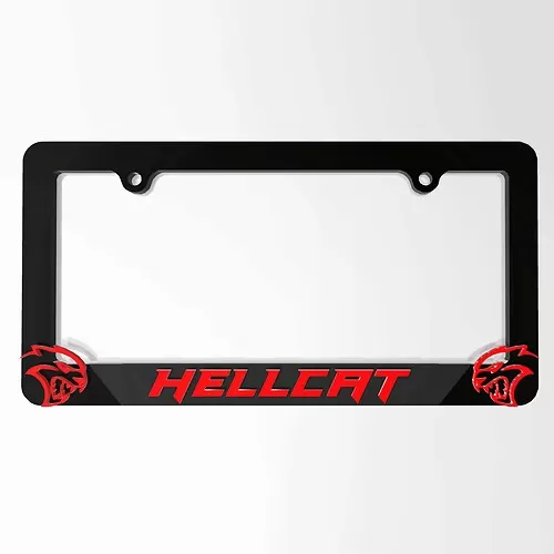 thumbnail image 2 of Eurosport Daytona Stealth Black Carbon License Plate Frame - Official Dodge SRT Hellcat 2 of 4