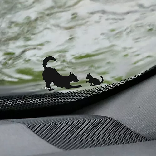 thumbnail interactive-video image 1 of Westie 2 Dog Vinyl Decal – #1567, White, Car Bumper Or Window Sticker 1 of 2