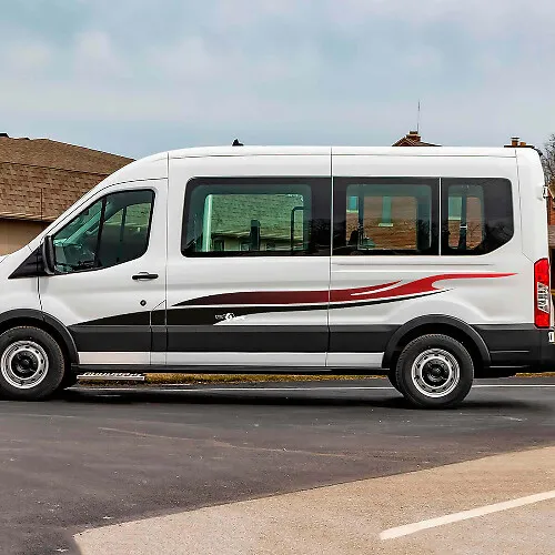 Gradient Side Door Stripes Vinyl Decal for Musclecar Transit