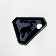 Matte Black Bronco Tailgate Fender Emblem Badge Set – Gloss Finish, 3-Piece