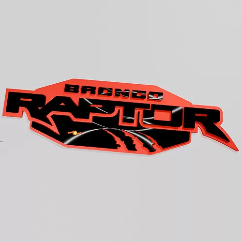 Bronco Raptor Edition Fender Badges Tailgate Emblem 3D Badge