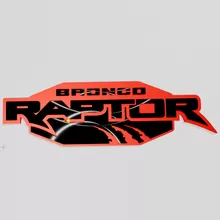 Bronco Raptor Edition Fender Badges Tailgate Emblem 3D Badge