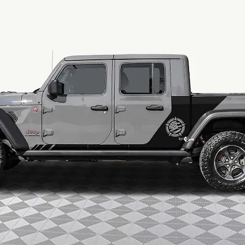 Military Star US Flag Rear Side Doors Vinyl Decal for Jeep Gladiator