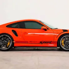 thumbnail interactive-video image 1 of 2x Sport Edition Performance Car Decals – Red Embroidered Logo Stickers For Porsche 1 of 2