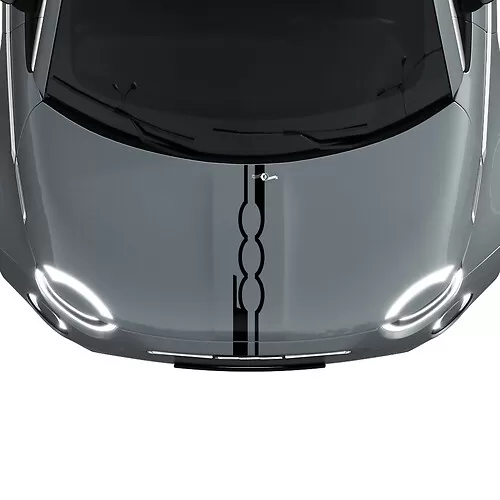 Fiat 500 racing stripes 052 - Martini