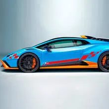 Checkered Flag Side Vinyl Decal for Lamborghini STO | Car Sticker