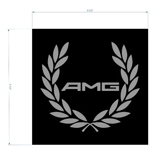 2x Mirror Stickers For Mercedes-Benz AMG – C63 E63 – Red/White/Black Matte Finish