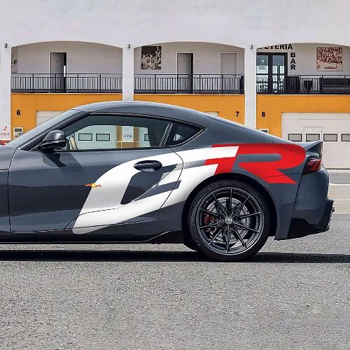 Rear Doors Side GR Supra supercar Racing Graphics Decals Stickers for ...