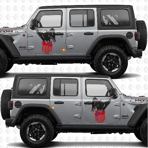 Sticker Decal Vinyl Side Door Stripes For Jeep Wrangler 2006