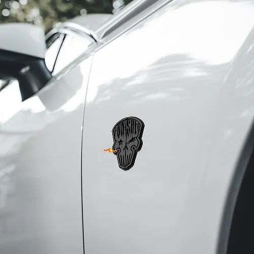 Skull Punisher Fender Badges Tailgate Emblem 3D Badge