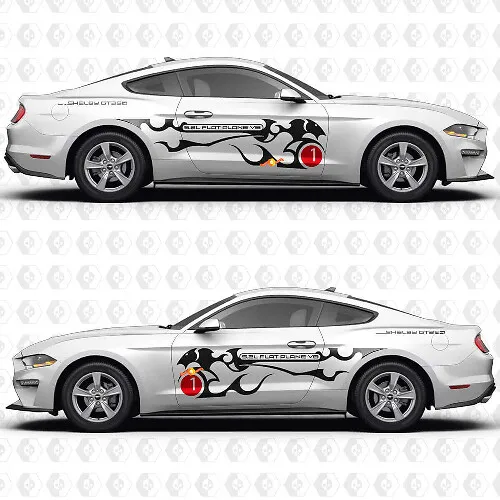 thumbnail image 2 of Hood Spears Vinyl Decal Stripes For Ford Mustang 2015-2017 – Glossy Or Matte Finish 2 of 6