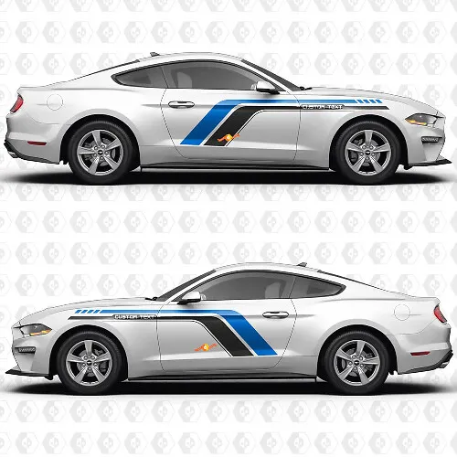 Vintage Racing Blocks Custom Text Side Door Vinyl Decals Stickers for ...