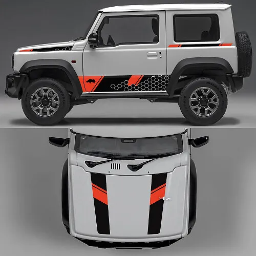 Rhino Edition Honeycombs Abstract Lines Graphic Side Doors and Hood ...
