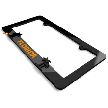 Florida State Palms Black Grey Acrylic License Plate Frame