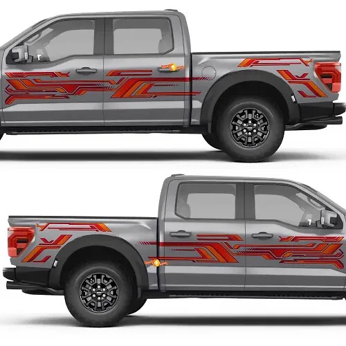 2021-2026 Ford F150 Truck Side Graphic Stripe Package SWAY XL SIDE KIT