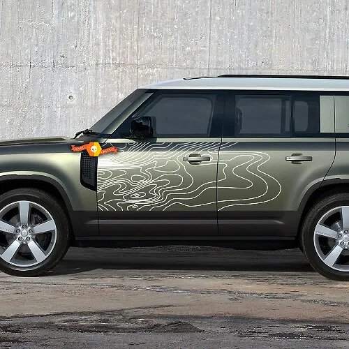Vintage Side Stripes Decal For Land Rover Defender 90 id=11504