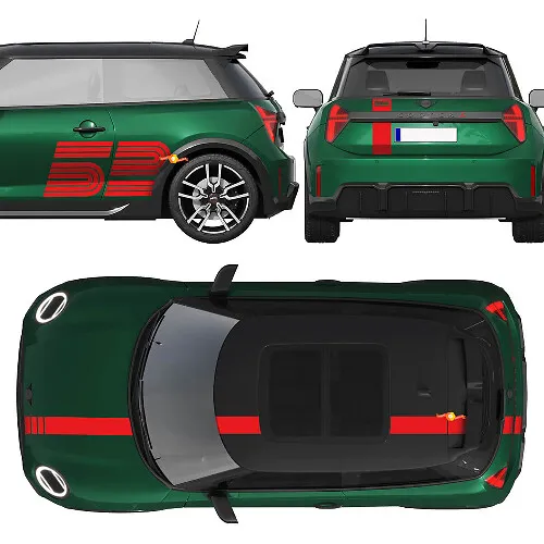 52 Victory Edition Logo Racing Graphic Stripes Side Door Vinyl Sticker ...