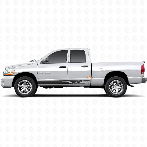 Decorated Stripes Rocker Panel Vinyl Sticker Decal For Dodge Ram 1500 ...