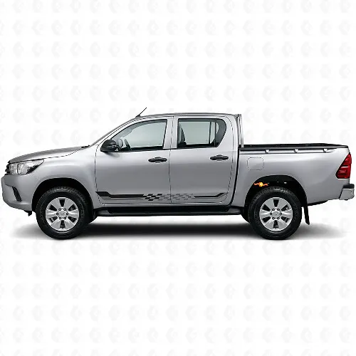 Honeycomb Stripes Side Vinyl Decal for Toyota Hilux 2015+ id=18840