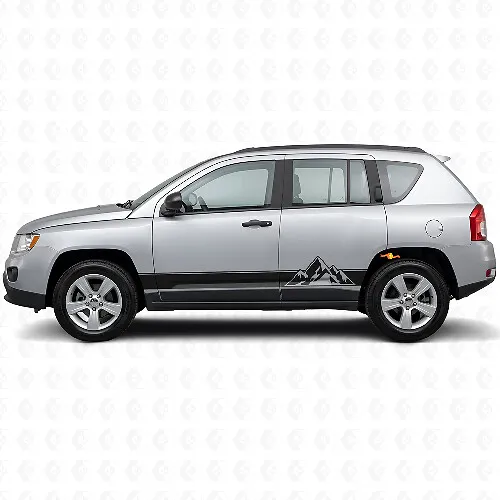 Mountains Style Stripes Side Vinyl Decal for Jeep Compass 2007-2016 id ...