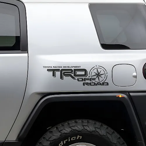 FJ CRUISER TRD OFF ROAD ロゴ入り アンテナ　ベース等 TEQ FJ Cruiser Aluminum 3D Domed Side Badge Emblem id=8893