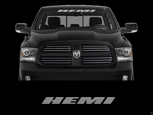 MOPAR Solid Letters Windshield Banner Decal - 4 Inches Tall X 38 Inches Wide