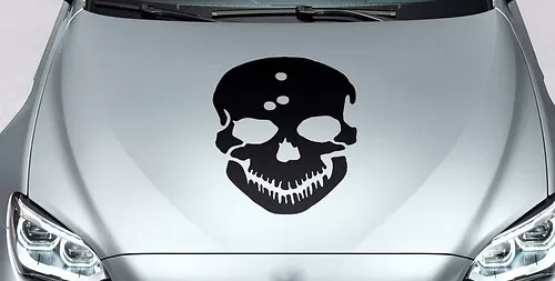 Skull blood guns hood side vinyl decal sticker for car track wrangler ...