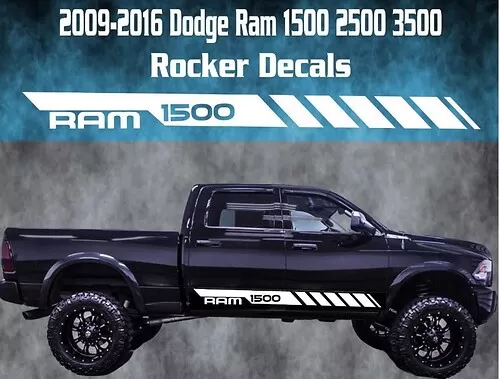 Replacement 4x4 Decal Badge Set For 2005-2009 Dodge Ram Pickup - OEM Size Emblem, Fade Resistant