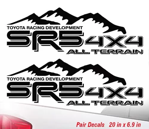 SR5 4x4 Off-Road Vinyl Decals For Toyota Tacoma, Tundra, 4Runner - Set Of 2