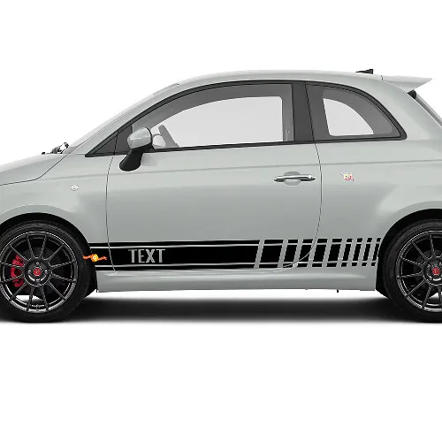 2X Multiple Color Graphics FIAT 500 500X I24 Abarth Racing Vinyl Decal ...