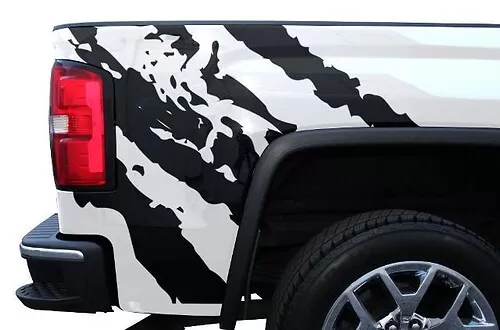 2 New GMC GM Sierra 1500 AT4 Huge Doors Bed Splash Grange Off-Road Side ...