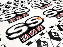 SS Decals 396 Camaro Chrome Red Black White Fender NICE