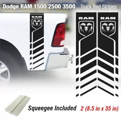 DODGE RAM 1500/2500 (2009-2018) CUSTOM VINYL DECAL KIT - HALFSIDE TORN