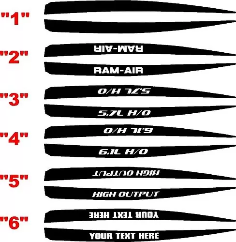 Rear Side Band Decal Sticker for Dodge Charger - Vinyl Graphics