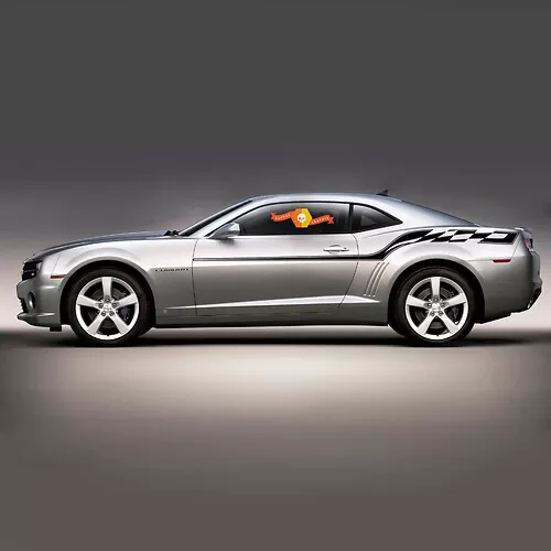 Rocker Panel Graphics Stripes Decal Kit For Chevy Camaro 2010-2015 (LS, SS, LT) – Genuine 3M Film