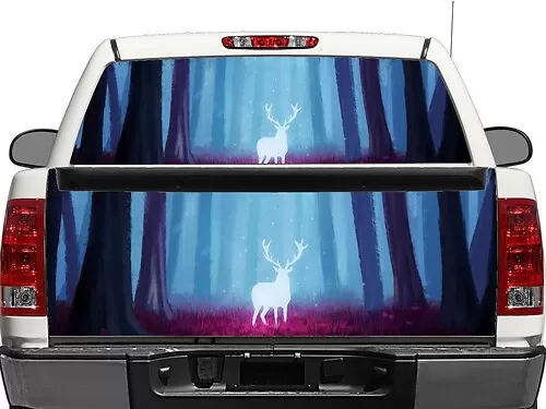 See-through Window Film SignMission Deer Rear Window Graphic - See-Thru Vinyl Truck Decal For SUVs & Pickups Laptop Stickers