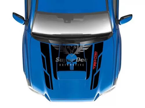 Trd off road toyota racing development truck black decal set of 2 clear vinyl stickers