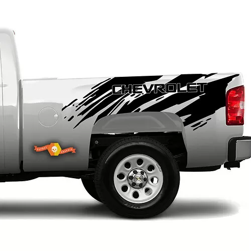 2 GMC GM Sierra 1500 AT4 Side Bed off-road 4x4 Decals Stickers 2 colors