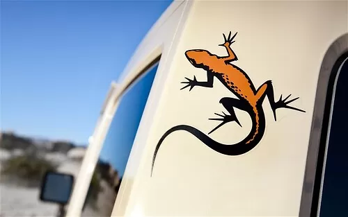 2x Black Gecko Sticker Decal - Glossy Vinyl For Car, Ute, Laptop, Fridge - View #6