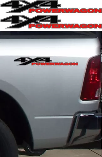 2 DODGE RAM POWER WAGON TRUCK Vinyl Decals Stickers