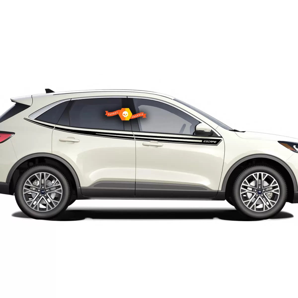 Ford Escape 2020 - 2022 Doors Stripe Custom Text Vinyl Decal Kit ...