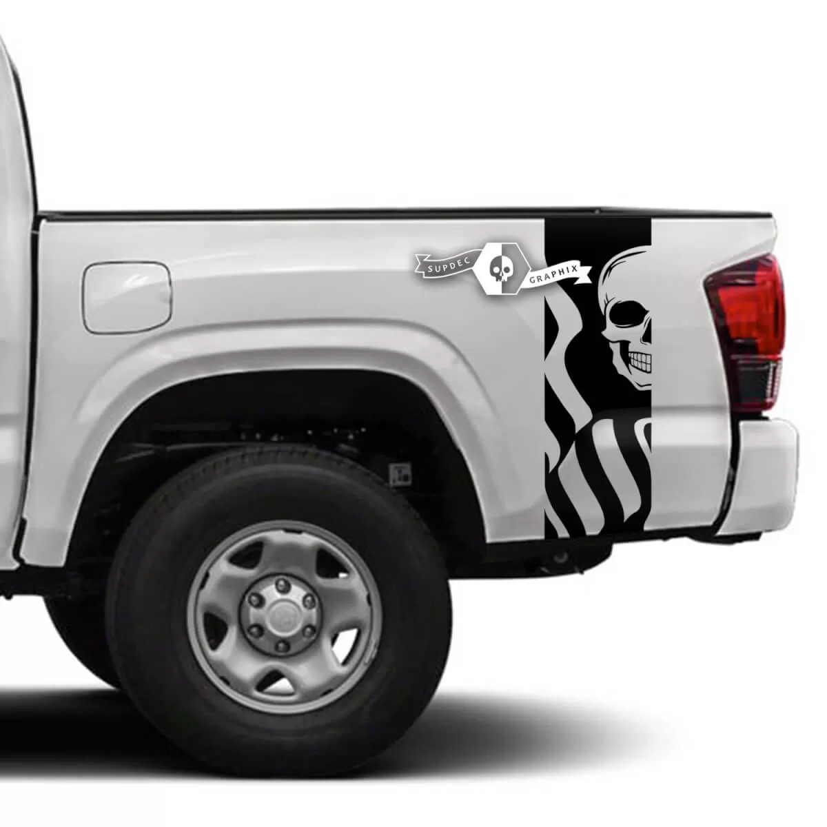 Oracal 651 Vinyl Bedside Decals For Toyota Tacoma Tundra – SR5 Sport TRD Style (48" X 4", Pair)