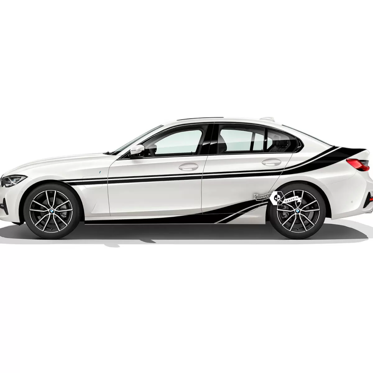 Pair BMW Hood Doors Up Down Side Stripes Rally Motorsport Rear Fender ...