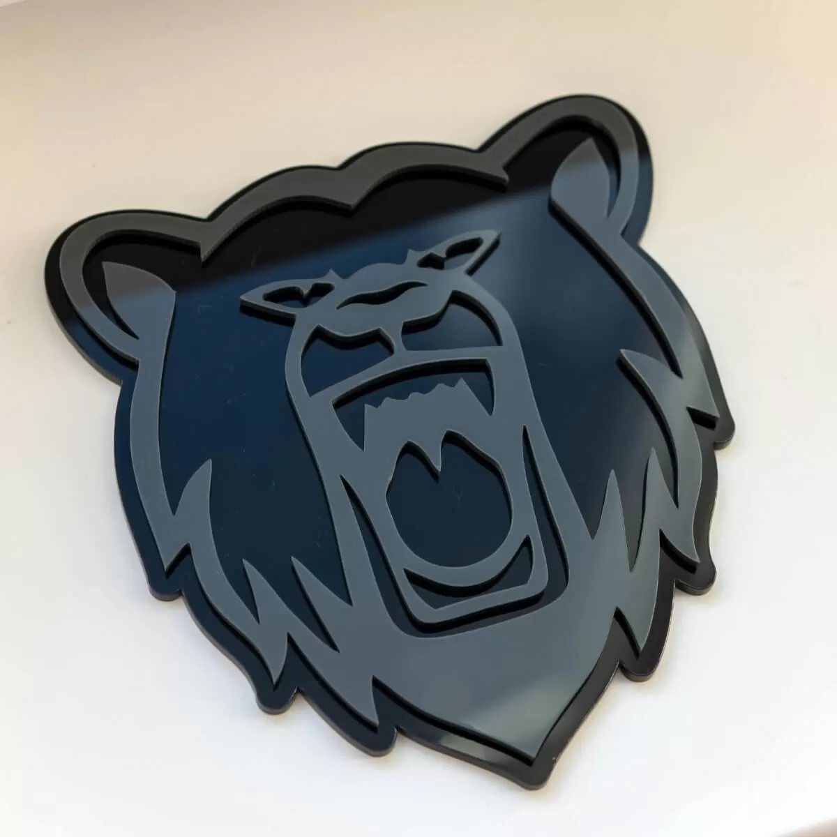 最高の品質 Angry Grizzly Bear Custom 3D Badge Fender Badges Emblem トップス